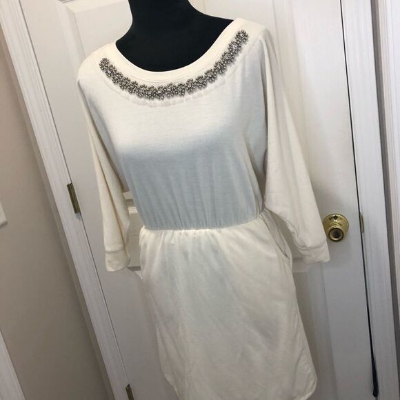 Francesca’s Free rhinestone and beaded dress with pockets, size small - Picture 3 of 13
